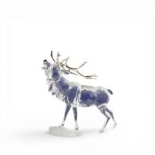 Swarovski Crystal Stag figurine (291431) retired 2011 designed by Adi Stocker in clear and frosted