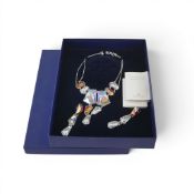 Swarovski Statement 'Rocket Evening Necklace complete with matching Earrings (for pieced ears).