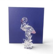 Swarovski Crystal Flamingo (289733) retired 2011 designed by Gabriele Stamey, presented in clear