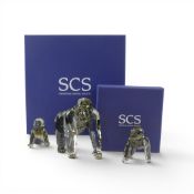 Swarovski 'Endangered Wildlife Gorillas' Mother and Infant (952504) together with Companion