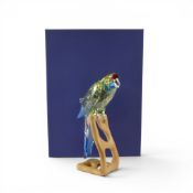 Swarovski Crystal Paradise Bird 'Green Rosella' (901601) retired 2010 designed by Heinz Tabertshofer
