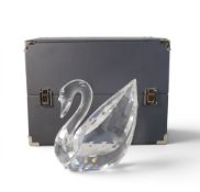 Swarovski Faceted Clear Crystal Maxi Swan (189254) retired 2017 designed by Anton Hirzinger part