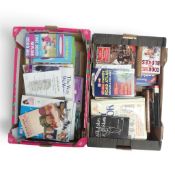 A large quantity of various books to include food cookbooks, factbooks and informational books about