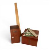 Brass Microscope J Swift & Son London w. patent 24960 (WF11597) complete with original wooden case