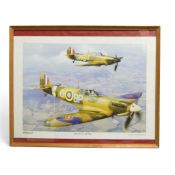 framed art print titled 'The Last of the Few' by Richard Winslade, depicting Supermarine Spitfire