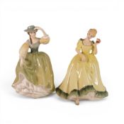 Two Royal Doulton lady figures to include Paula HN 2906 & Buttercup HN 2309, tallest 18cm. (2)