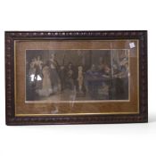 Framed lithograph reproduction of William Federick Yeames 1878 masterpiece titled 'And When Did