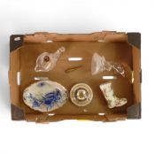 A Group of Mixed items to include a Critsal D'Arques French Crystal Dolphin figure, a Cristal D'