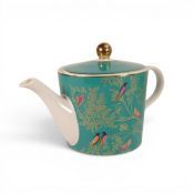 Portmeirion 'Sara Miller' Chelsea Collection presented with decorative birds and 22ct gold detail