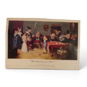 Terence Cuneo Signed Christmas Card depicting the picture 'When did you last see your Father?' H:-