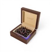 Tahitian hand knotted 8mm black cultured pearl 'rope' necklace, with 18ct white gold clasp. Length