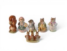 Beatrix Potter Beswick BP2 Character Figures to include:- Ribby, Flopsy Mopsy and Cottontail, Miss