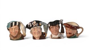 A group of four Royal Doulton small Character jugs to include Gunsmith D6580 from the Character jugs