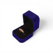 9ct rose gold natural pink diamonds ballerina ring, size N, with certificate, 0.53ct. 2.5g