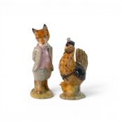 Two Beatrix Potter's Beswick Character Figures ' Foxy Whiskered Gentleman' & ' Sally Henny Penny'