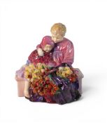 A Royal Doulton Figure , Flower Sellers Children HN 1342, Height 19cm, handwritten script to base.