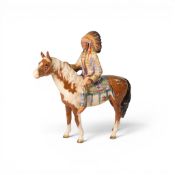 A Beswick model of a Indian Chief mounted on a skewbald horse, model 1391, height 22cm