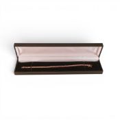 9ct rose gold bracelet set 329 natural pink diamonds, wearable 7.5