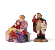 Two Royal Doulton figures to include 'Flower Sellers Children' HN 1342 & Town Crier HN2119,