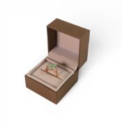 Paraiba tourmaline & diamond 18ct gold set Lorique ring, with Gemporia certificate, size N/O, 4.