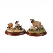 Two Border Fine Arts Models, ' Double Take' & 'Families Welcome', tallest 12.5cm, both with