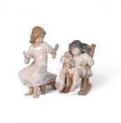 Lladro porcelain figurines to include Nap Time, model no.5448 and I Feel Pretty, model no.5678. (