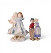 A Royal Worcester limited edition Figure 'Love' by Elizabeth Woodhouse , together with a Royal
