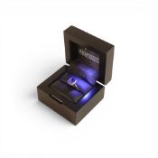 Platinum (.950) set Tanzanite (2ct AAAA) & diamonds ring size O by Rhapsody, 5.48g.