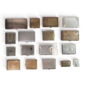 A collection of Cigarette & Card cases etc, to include EPNS, Chrome examples etc. (1 box) some