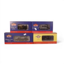 Bachmann OO gauge locomotives to include 35-051 LNWR Webb Coal Tank 7841 LMS black, 32-227A Class 3F