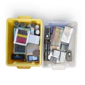 A quantity of modeller tools including drills, screw drivers, Vulcan 30 5 in 1 Soldering Tool Kit,
