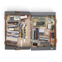 A collection of TTR OO gauge items including freight wagons, tankers, passenger carriages and