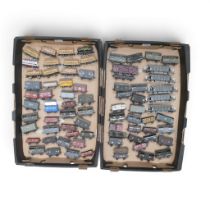 A large quantity of OO gauge goods vans, wagons and tankers from various manufacturers including