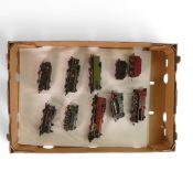 A collection of loose OO gauge locomotives from various manufacturers including TTR and Tri-Ang.
