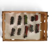 A collection of loose OO gauge locomotives from various manufacturers including TTR and Tri-Ang.
