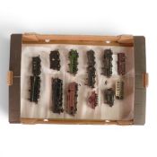 A collection of loose OO/HO gauge steam locomotives and tenders, also includes two scale diecast