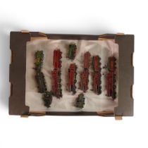 A collection of loose OO/HO gauge steam locomotives and tenders from various manufacturers including