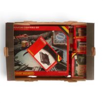 A collection of Hornby OO gauge accessories to include operating turntable set, engine shed,