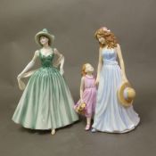 Royal Doulton figurines, Eleanor HN4015 and A Tender Love HN5544 (2).
