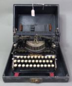 Antique 1920's German 'Bijou' portable typewriter by Seidel and Naumann of Dresden, key present.