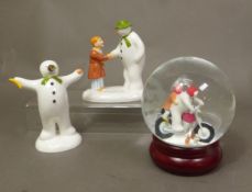 Three boxed Coalport Characters The Snowman figurines/items How Do You Do?, The Wrong Nose and a