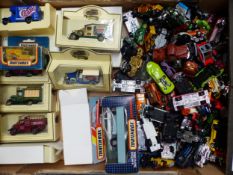 Collection of cars including Hot Wheels, Matchbox and Lledo (1 tray).
