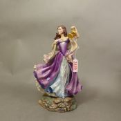 Franklin Mint Limited Edition hand-painted figure of Emily Brontë's Catherine from Wuthering