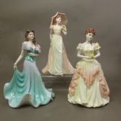 Three Coalport lady figurines from the 'Ladies of Fashion series', Vicky, Karen & Margaret (3)