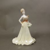 Coalport lady figurine 'The Modern Bride Collection', Florence 26cm H. Boxed with certificate of