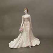 Coalport lady figurine 'The Modern Bride Collection', Paris, height 24 cm, complete with box and