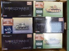Six boxed Corgi 1:50 scale models of World War II tanks (6).