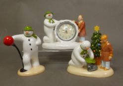 Three boxed Coalport Characters The Snowman figurines/items It's a Knockout, Christmas Friends and a