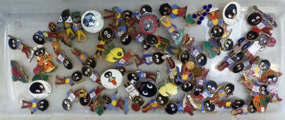 A collection of approx 60+ Robertson's enamel pin badges.