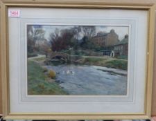 Original Alfred Heaton Cooper (1864-1929) signed watercolour of a riverside scene, framed, overall